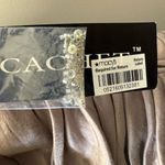 Cache NWT  One-Shoulder Ruched Dress with beaded details Size 12 in Mink Photo 9