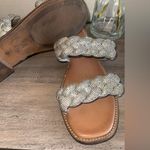 Elegant Silver Braided Women's Sandals Size 7 Photo 1