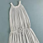 J.Crew NWT Point Sur Cinched Shale Blue Linen Blend Sweater Midi Dress Photo 4