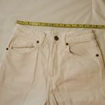 ZARA  White Jean Shorts with Frayed Hem Photo 4