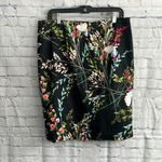Talbots Gray Floral Skirt 98% Cotton Womans Size 14 petite Photo 1