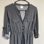 Siren Lily Maternity Striped Dress Black and White Stripe Size Small Photo 2