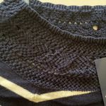 CHAPS  Navy and Cream Striped Women's Sweater Photo 3