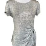 MSK XL Blouse sparkle silver gray shimmery top Photo 0