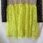 Cheap Monday  Color Block Lace Dress Lime Green Black GrayKnee Length Party S Photo 2