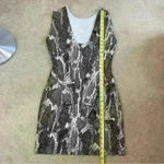 Jennifer Lopez  Snakeskin Print Long Sleeve Lightweight Lined Sheath Dres… Photo 8