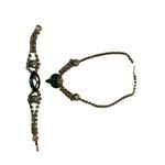 Hunter Green Gem Rhinestone Bracelet Necklace Set Vintage 70s 80s 90s Jewelry Pe Photo 5