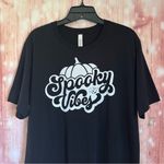 Bella Canvas  Black Spooky Vibes Fall Halloween Crewneck T Shirt Photo 2