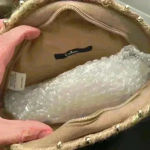 Lulus  Exceptionally Sunny Embroidered Half Moon clutch‎ NWT Photo 6