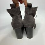 Seychelles ‎ Anthropologie Brand gray suede leather heel lace up booties size 9.5 Photo 5
