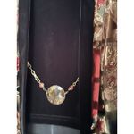 R&M Richards Top Women 8P Black Gold Red Metallic Velvet Burnout Cardigan Formal Photo 4