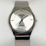 Pool A Rama silver tone wrist watch 33mm case size adjustable mesh band running Photo 0