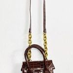 ZARA NEW ANIMAL PRINT MINI CROSSBODY BAG BROWN WITH HANDLES AND CHAIN STRAP Photo 5