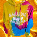 Luxe  Bahamas Nassau EST 1973 Tie Dye Hoodie Sweatshirt‎ Size Small Photo 0