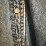 Vintage Blue Denim Pearl Snap Capped sleeve Shirt Boho Western coastal cowgirl Size XL Photo 4