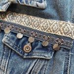 Boom Boom Jeans  boho embroidery jean jacket. Photo 3