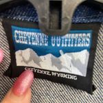 Cheyenne outfitters Small Western denim jacket with studs button up short $69 Blue Photo 2