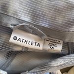 Athleta Salutation Jaquard Jacket Merri Perri Metropolis Gray Blue Womens 1X Photo 2