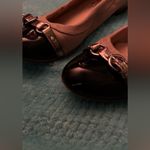 AGL Women's Black and Cream Ballet Flats Gray Size 35 1/2 Photo 4