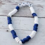 Blue & White "Back" Bracelet Photo 3