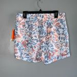 Freely Soft Blue & Pink Floral Elastic Waist Pull On Sweat Shorts Pockets M NWT Size M Photo 5