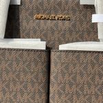 Michael Kors MICHAEL  Jet Set Travel Brown Double Pocket Tote NWT Photo 2