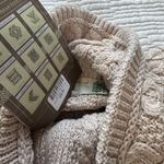 Double Collar Zip Merino Aran Cardigan Size L Photo 2