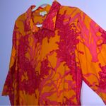 ModaPosa Gabriella Tunic Dress Big Coral Orange Fuchsia Women Size XL Beach Chic Photo 2