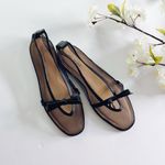 Free People Mesh Mania Bow Flats Black Photo 0