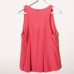 Joie  Balsa Coral Red Crepe Cotton Pocket Tank Top Size Small S Photo 4