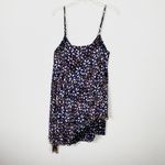 Free People Navy Floral Print Asymmetric Layered Mini Dress Photo 5