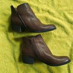 Lucky Brand 🍀 Soft and Sleek Brown Leather Giddy Up Boots with Side Zip Photo 0