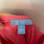 J. McLaughlin Hot Pink 100% Silk Straight Leg Dress Pants High Waist Women's 6 Photo 1