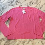 J.Crew NWT  Teddie Pink Cotton Pullover Sweater S Small hole Incl patch Photo 3