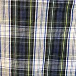 ZARA  Woman navy/green plaid long sleeved button front blouse, size XXL EUC Photo 4