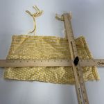 ZARA  Crop Top Womens Medium Yellow White Polka Dot Smocked Tie Strap Summer Cute Photo 7