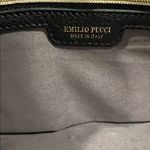 Emilio Pucci Dark Brown Leather Wristlet EUC Photo 10