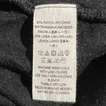 Free People Linen & Cotton Blend Long Sleeve Black Dress Whimsygoth Fairy Photo 4