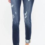 Kancan Chelsea High Rise Super Skinny Jeans Distressed Button Fly Jeans Size 27 Blue Photo 0