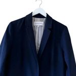 Cupcakes and Cashmere Single Button Blazer Navy Blue Notch Lapel Work SZ M Photo 2