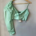 ZARA  Limited Edition Puff Sleeve One Shoulder Crop Top Size Small Photo 6