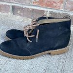 Etienne Aigner  Black Suede Ankle Boots Booties Womens Size 8.5 Narrow Photo 0