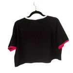 Kappa Authentic Sand Caraff Black Red Cropped Crewneck Graphic Logo T-Shirt NWT Photo 3
