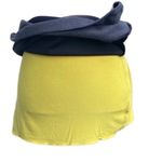 BAILEY 44 black with grey and yellow, color block, stretchy skirt in Large. EUC Photo 3