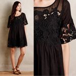 Anthropologie Holding Horses • Anthro Magnolia Lace Dress black cotton Vincennes Swing mini Photo 1