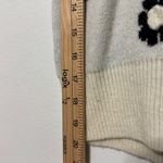By Together  Floral Sweater Top Size Small Cream Black Knit Photo 7