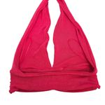 Revolve BY.DYLN Mia Halter Top in Hot Pink Womens sz Medium Crop V-Neck Festival Photo 6