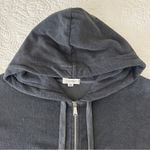 Crossley Women's Cropped Terry Cloth Zip Up Hoodie Sweatshirt XS Made in Italy Gray Photo 2