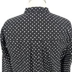 Diane Von Furstenberg  Printed Stand Up Collar Button Up Blouse Black Size Small Photo 5