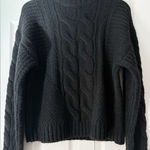 Treasure & Bond  Black Cable Knit Sweater Size‎ Small Cotton Blend NWT Photo 0